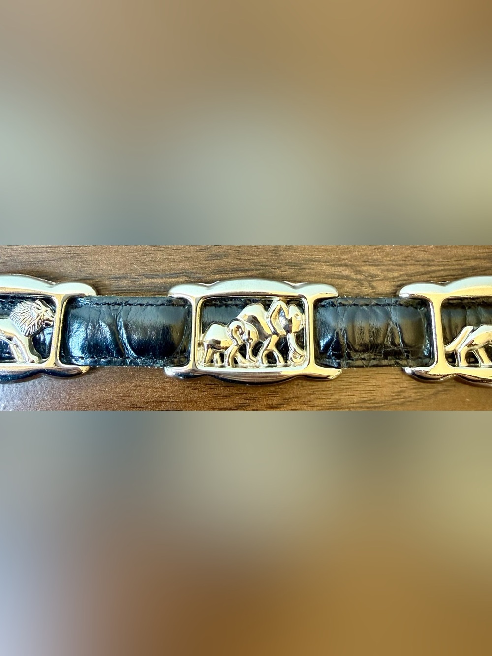 Vintage Safari Western-Style Women's Black Leather Belt with Silver-Tone Buckle - Picture 10 of 15
